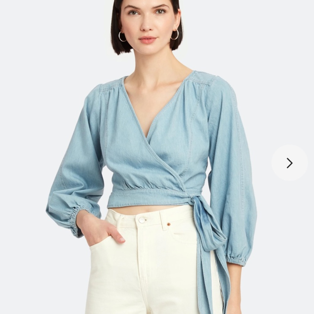 Free People Denim Top | wrap top | free people top